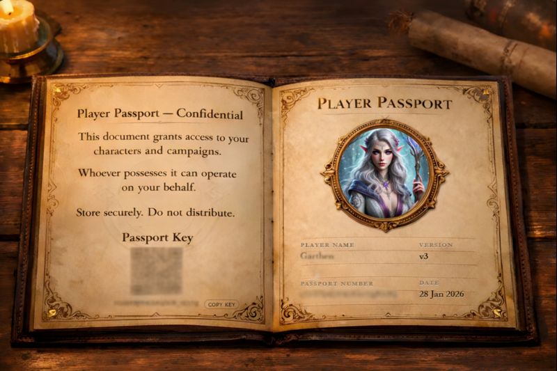 Player passport example